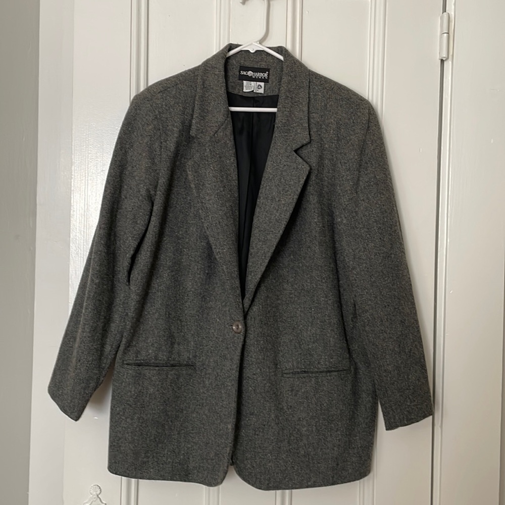 Gray wool blazer